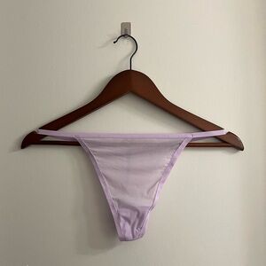 lilac mesh thong